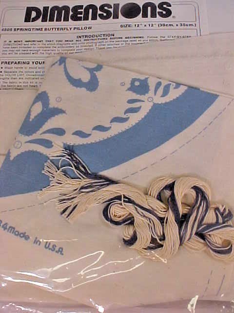 Springtime Butterfly Pillow Dimensions Twilling Embroidery Kit Dimensions 1984