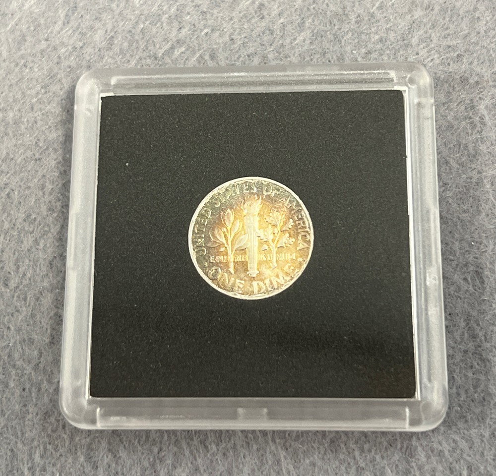 Rainbow Toned 1964 Silver Roosevelt Dime 🌈