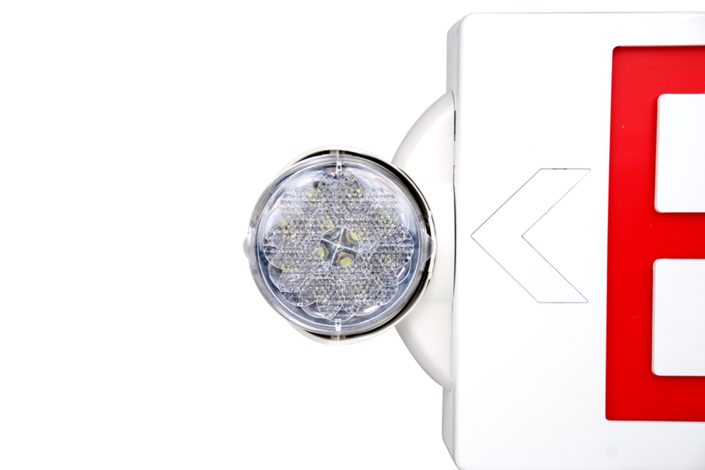 2 Pack LED EXIT Sign Light Combo with Back-up Battery for Commercial UL Listed