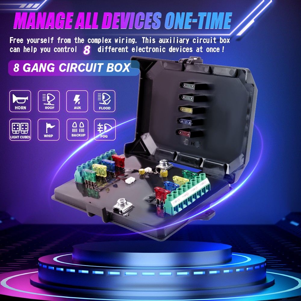 Colight 6/8/12 Gang RGB Wireless Switch Panel LED Light Circuit Relay System