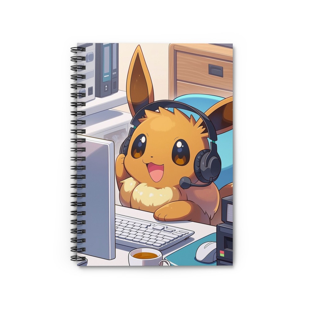 Cute Normal Type at Desk Spiral Journal