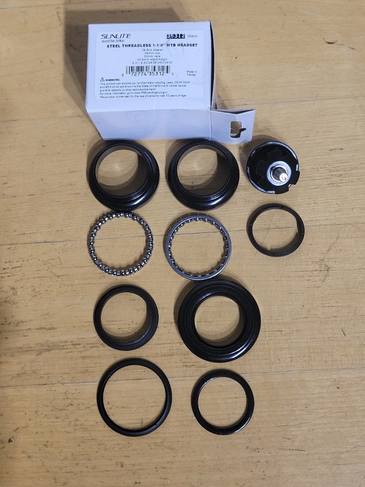 Sunlite Steel Threadless MTB Headset 1-1/8" 35312