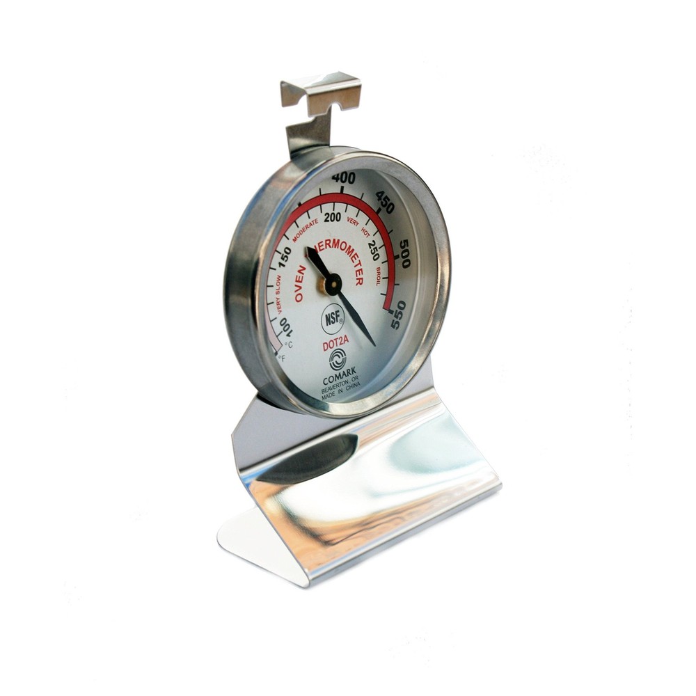 Comark DOT2AK Stainless Steel Dial Oven Thermometer, Silver