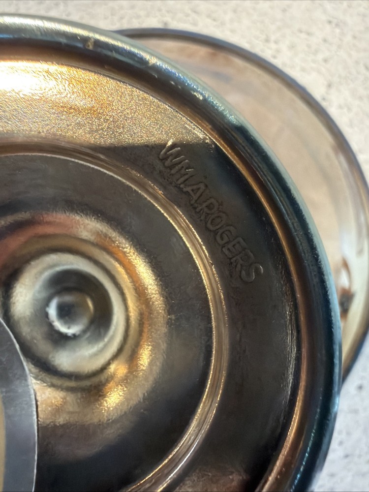 WM Rogers Pedestal Candy Dish Silverplated