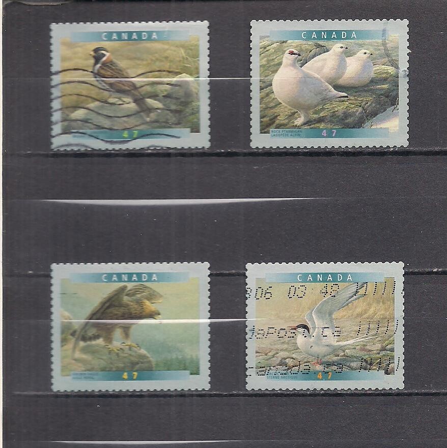 Canada #1890-1893 used birds