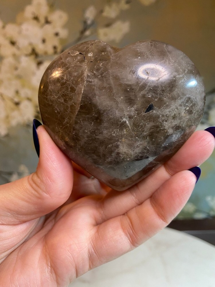 Smokey quartz heart