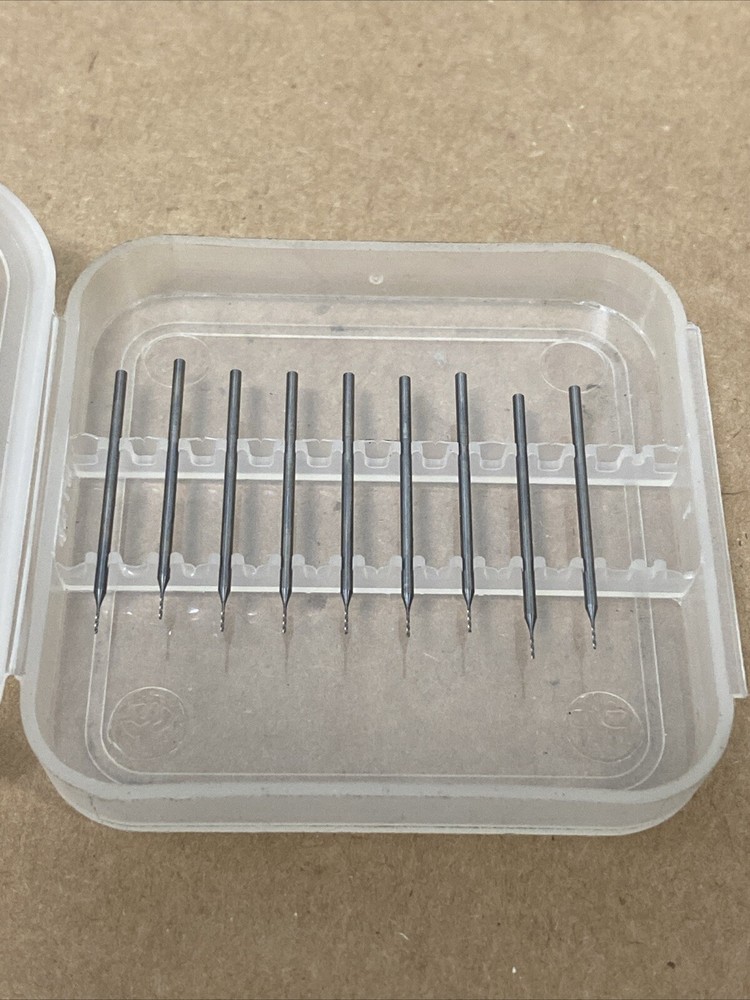 (9PCS) GUHRING 701 0250 0.25mm SOLID CARBIDE DRILL (0.0098”)