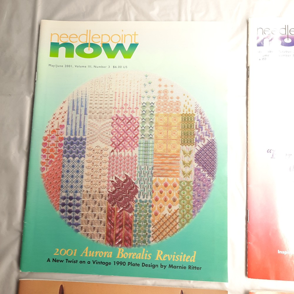 4 Needlepoint Now Magazine Issues 2001 Volume 3 - 1, 2, 3, 5
