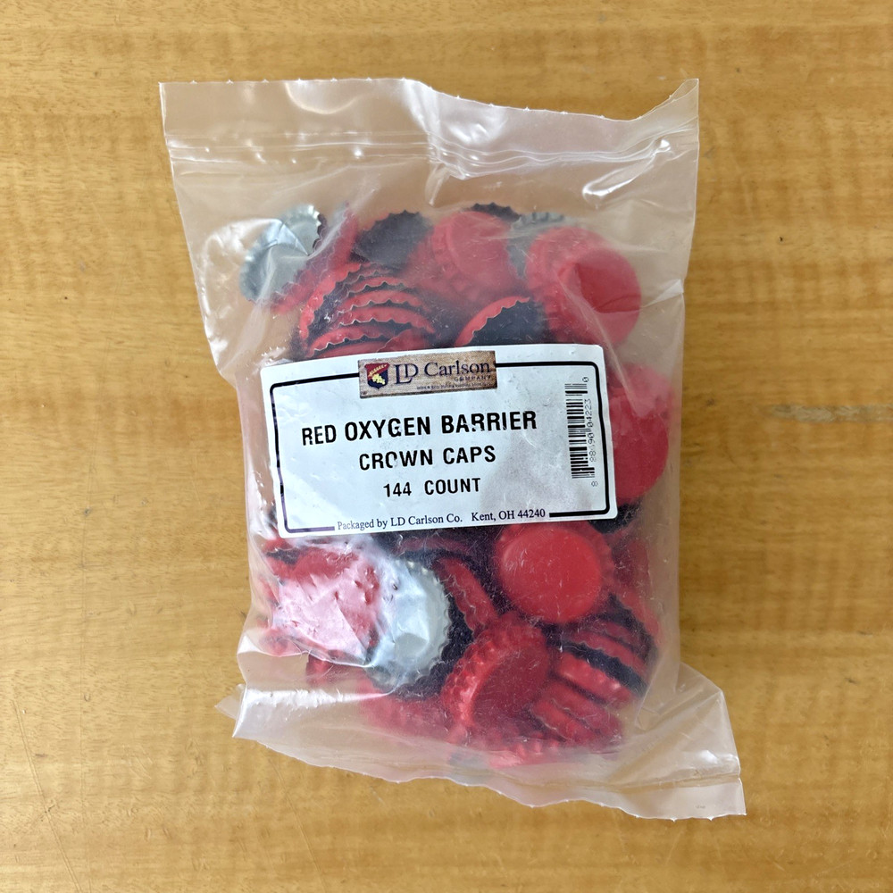 LD Carlson Red Oxygen Barrier Crown Caps - 144 Count