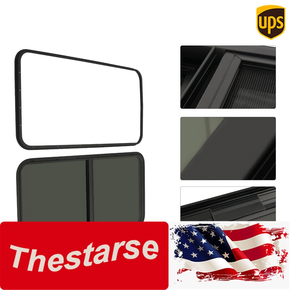 Aluminum Horizontal Sliding Windows 24"x20" Waterproof RV Windows Replacement US