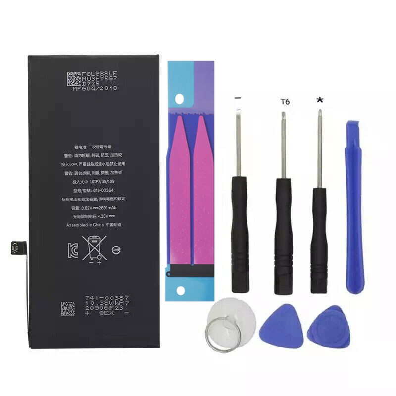 New Replacement Battery For Apple iPhone 8 Plus 2691mAh Internal Li-ion Tools