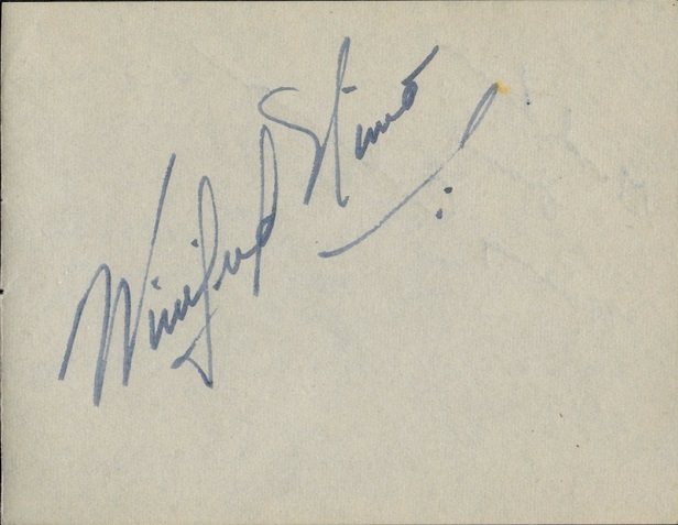 Vintage NANCY COLEMAN / WINIFRED ????? Autograph