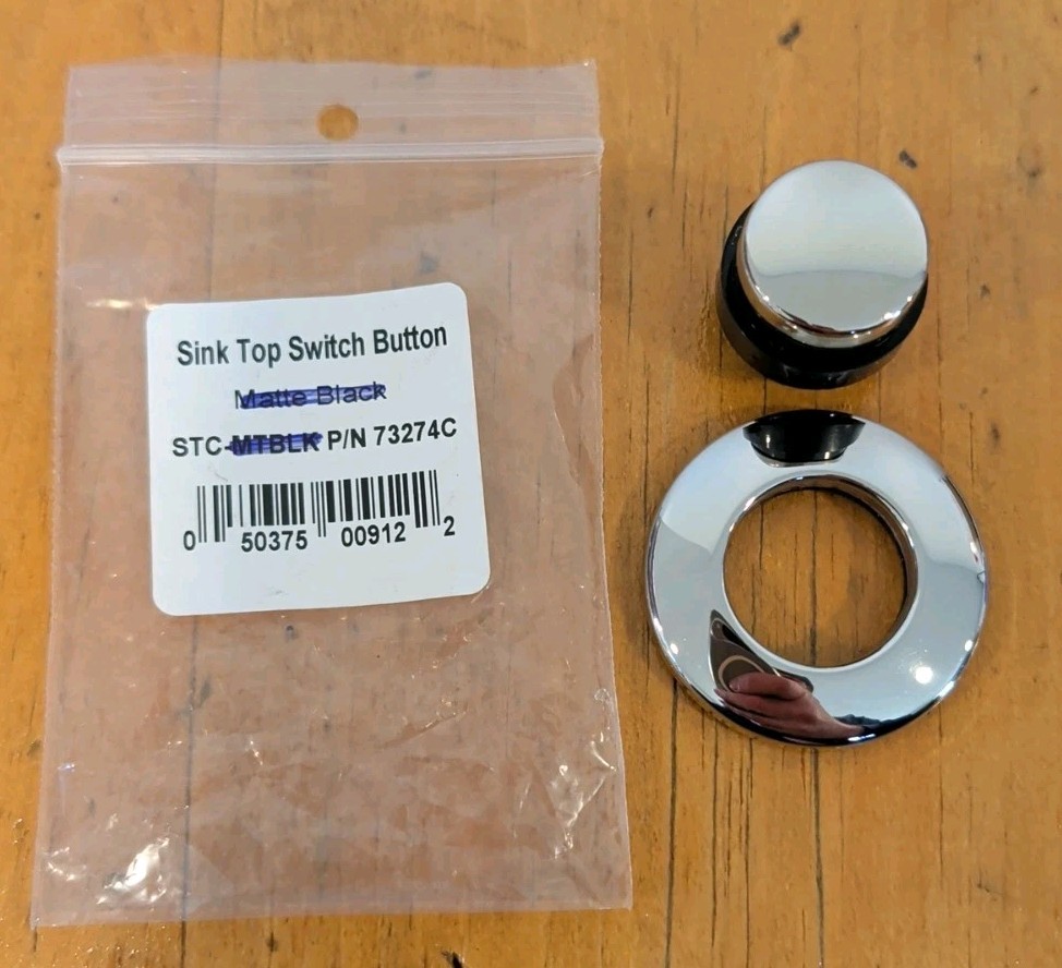 InSinkErator Air Switch Button for Garbage Disposal - Chrome - 73274K