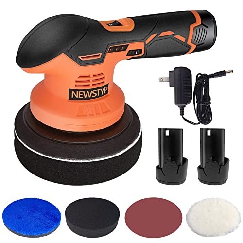 Cordless Car Buffer Polisher Kit 6 Variable Speed Orbital Dual Action Sander 12V