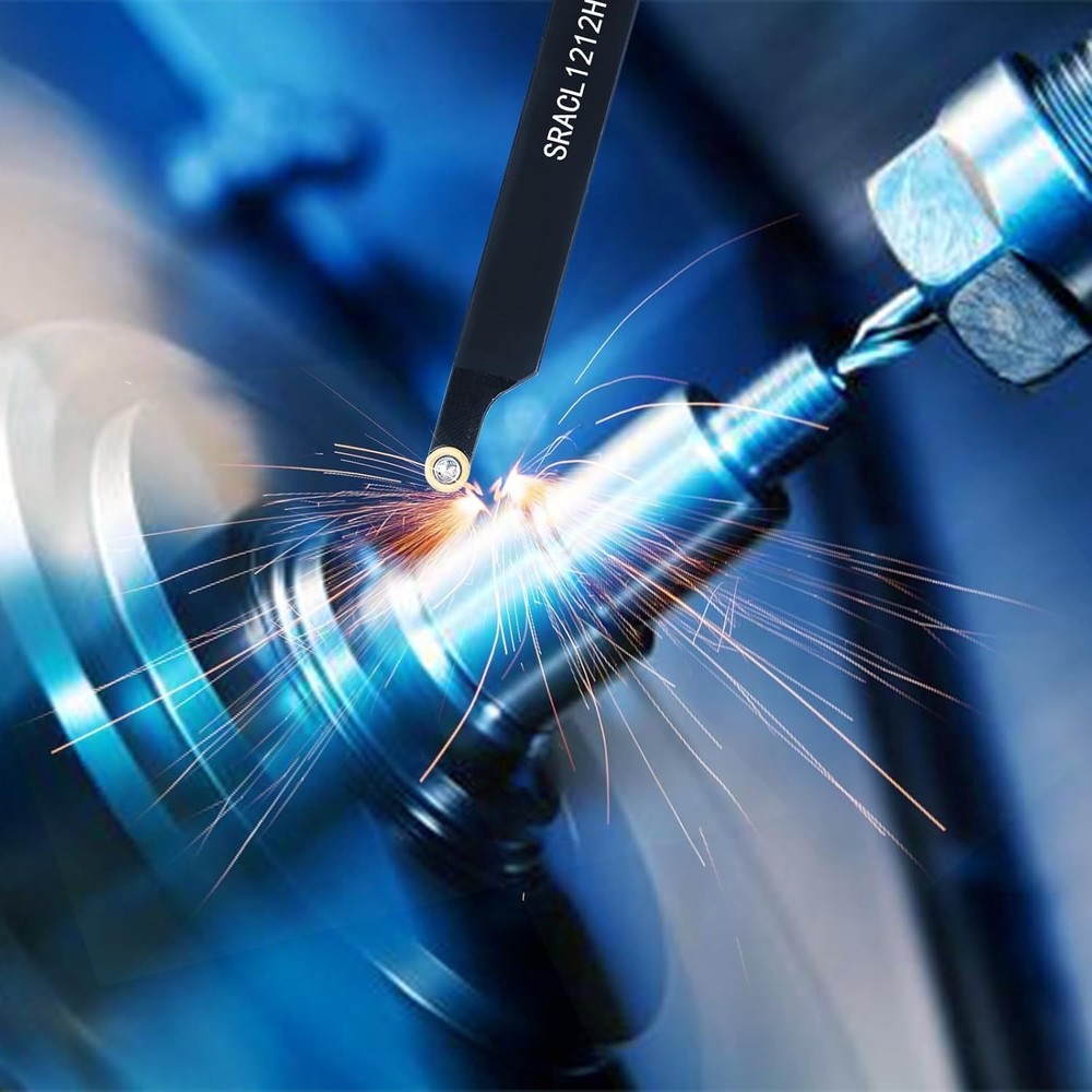 Indexable Lathe Tool Set 12Pcs Carbide Inserts