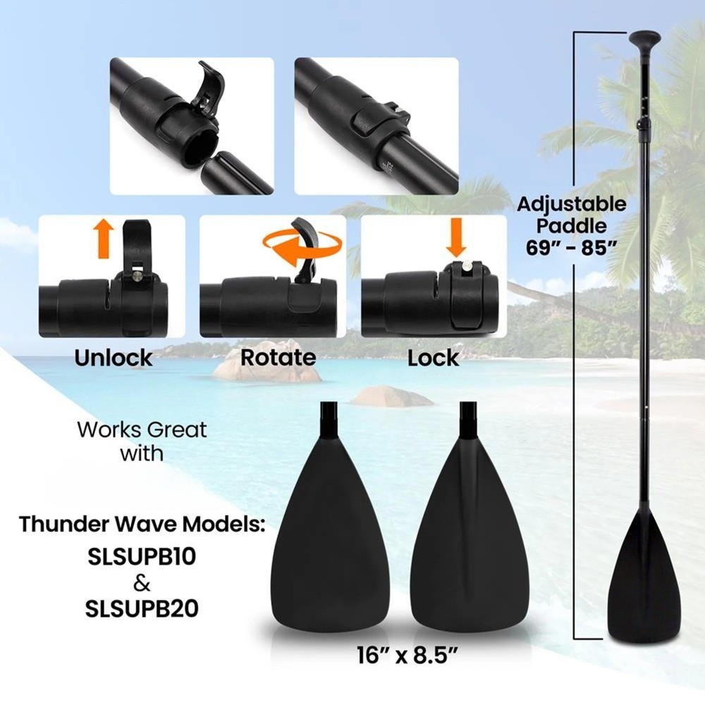 Universal Oar with Adjustable Height for Stand Up Paddle Boards