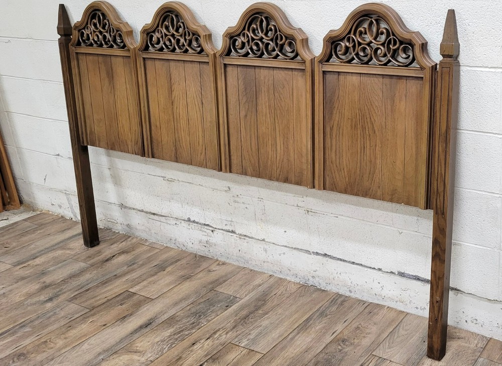 Vintage Hollywood Regency Style King Size Headboard