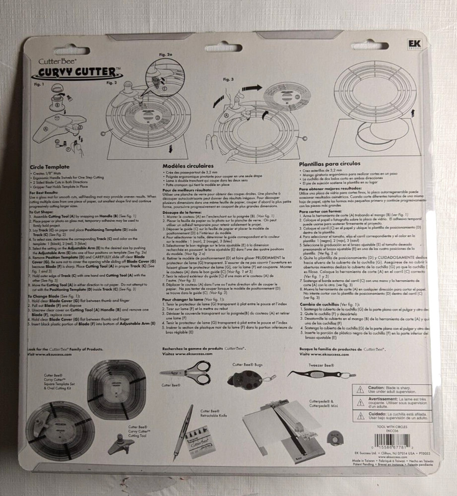 Cutter Bee Curvy Cutter Circle Cutter Set & Oval Template