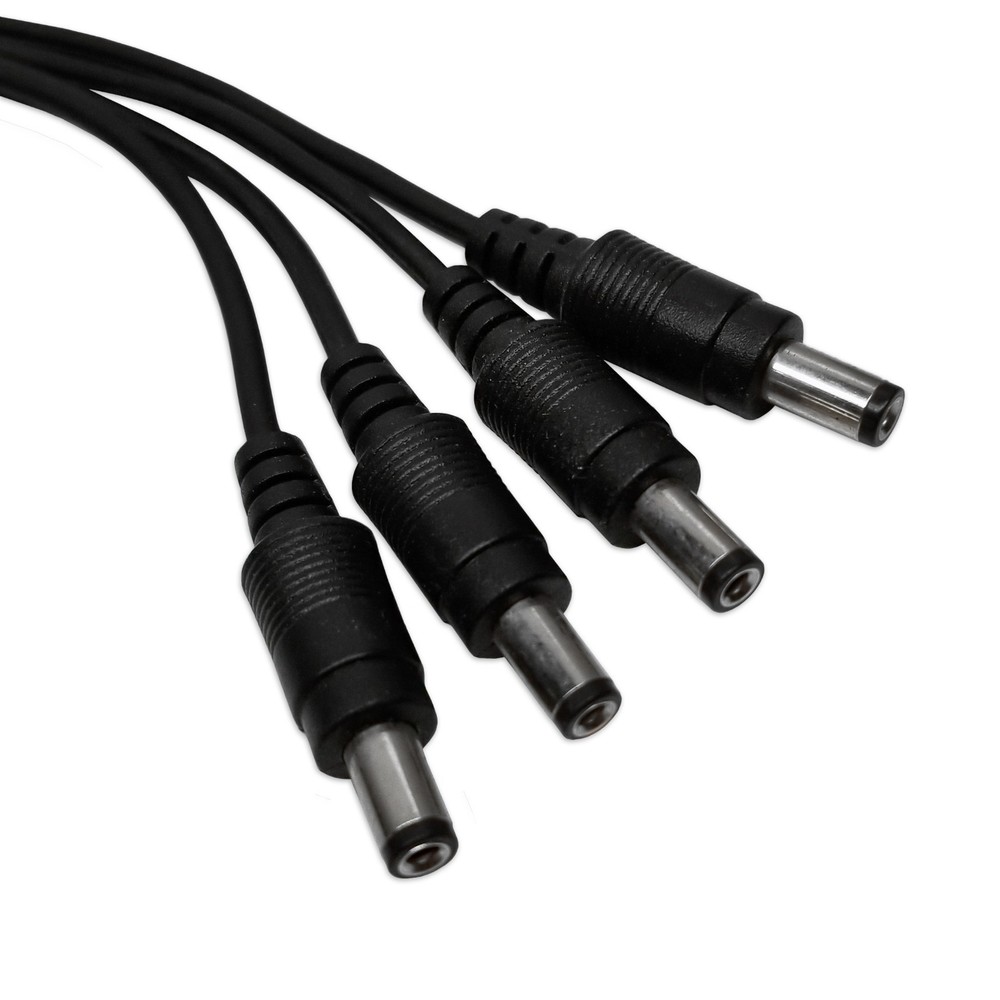 2 Pack - 4 Way Channel DC Power Splitter Adapter Cable for CCTV Security Camera