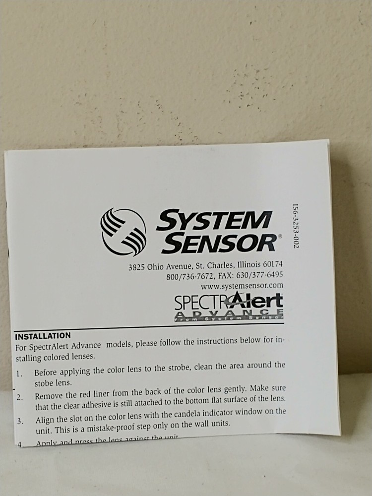 System Sensor LENS-BC Blue Lens