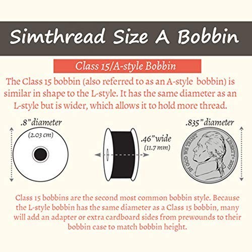 144pcs Embroidery Pre-Wound Bobbins Thread, Class 15 Type A Size SA156, Polye...