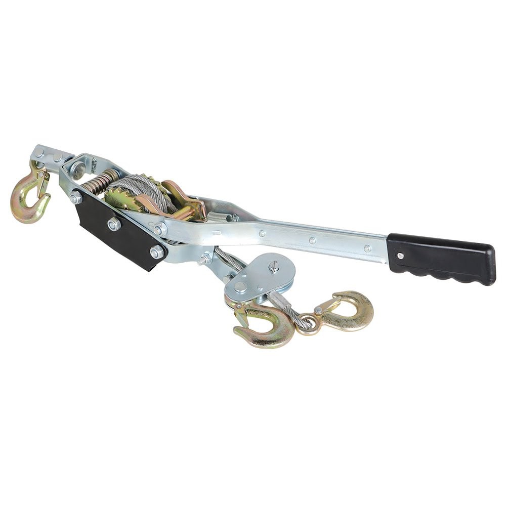 4 Ton Dual Gear Power Puller Cable Heavy Duty 3 Hooks Hand Power Cable Puller