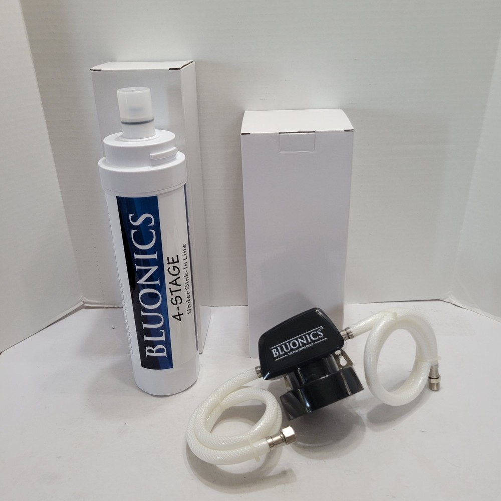 Under Sink 4 Stage Direct In-line Drinking Water Filter System BLUONICS Purifier