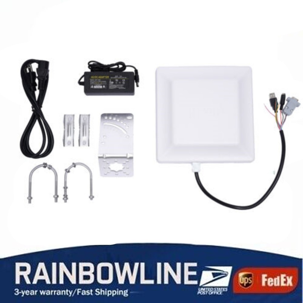 UHF RFID Long Range Card Reader 5M 8dbi Antenna Parking System Access Control US