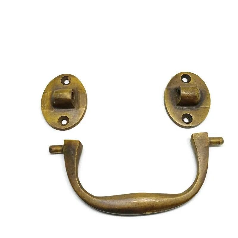 2 solid brass 5 " inches medium sea chest Box Handle 12.5 cm heavy strong Pulls