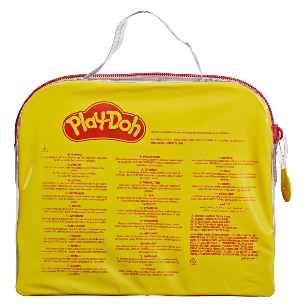 Play-Doh Starter Set 9-Piece Kit with Storage Tote & 4 Medium, Multicolor