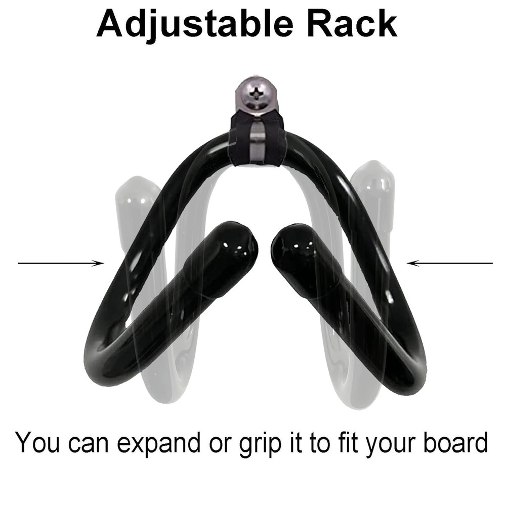 Pmsanzay 2 Pack Universal Skateboard Wall Mount Rack. One Size, black