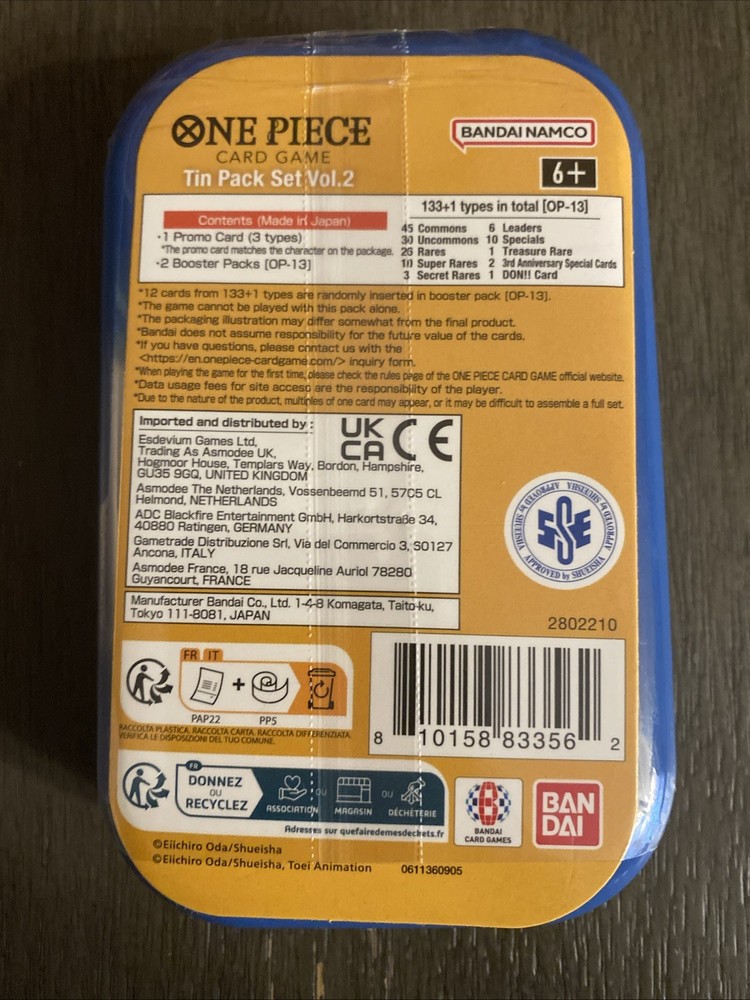 One Piece Tin Vol. 2 Sabo Sealed
