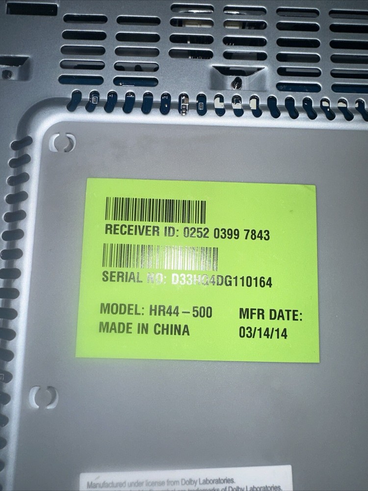 DIRECTV console HR44-500 with cords and remote control tested