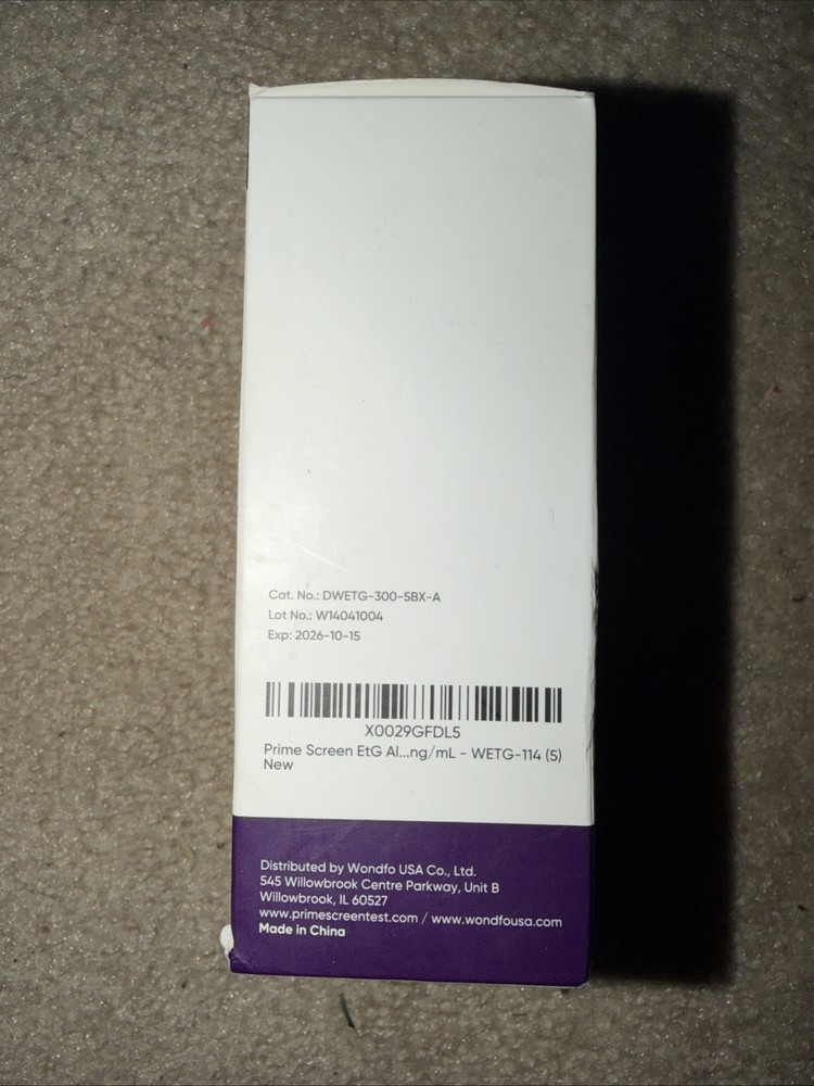 Alcohol ETG Urine Test 5 Pack - at Home Rapid Testing Dip Card Kit