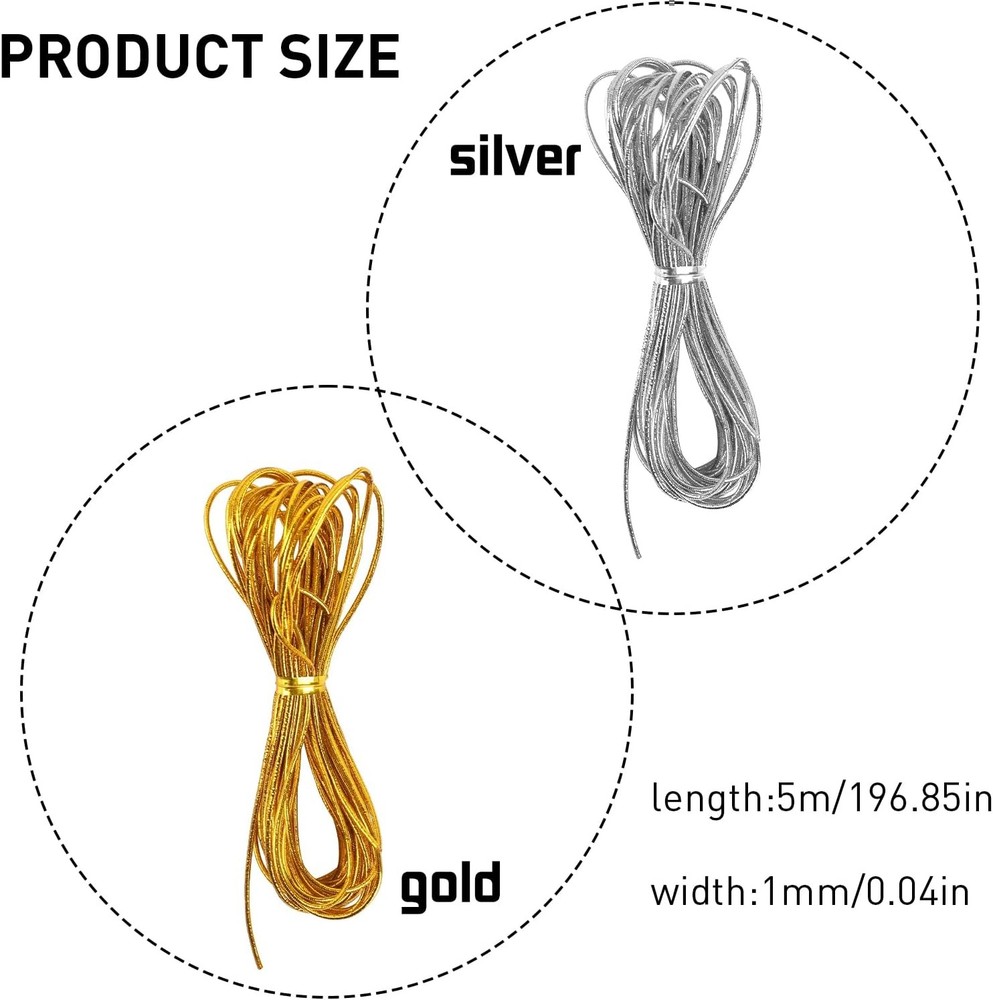 4 Pieces 5M Hair Strings for Braids Hair Accessory String, Hair Wrap String Drea