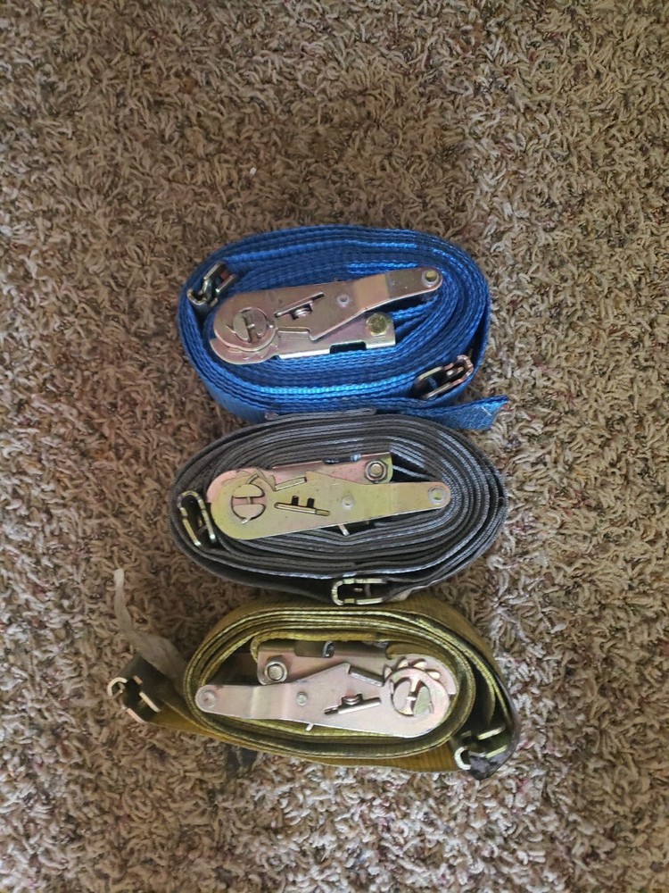 E Track 2" x 16' Logistic Cargo Ratchet Strap (3-straps)