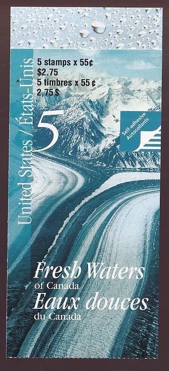 Canada 2000 Fresh Waters 55¢, mint open BK228 sc#1854