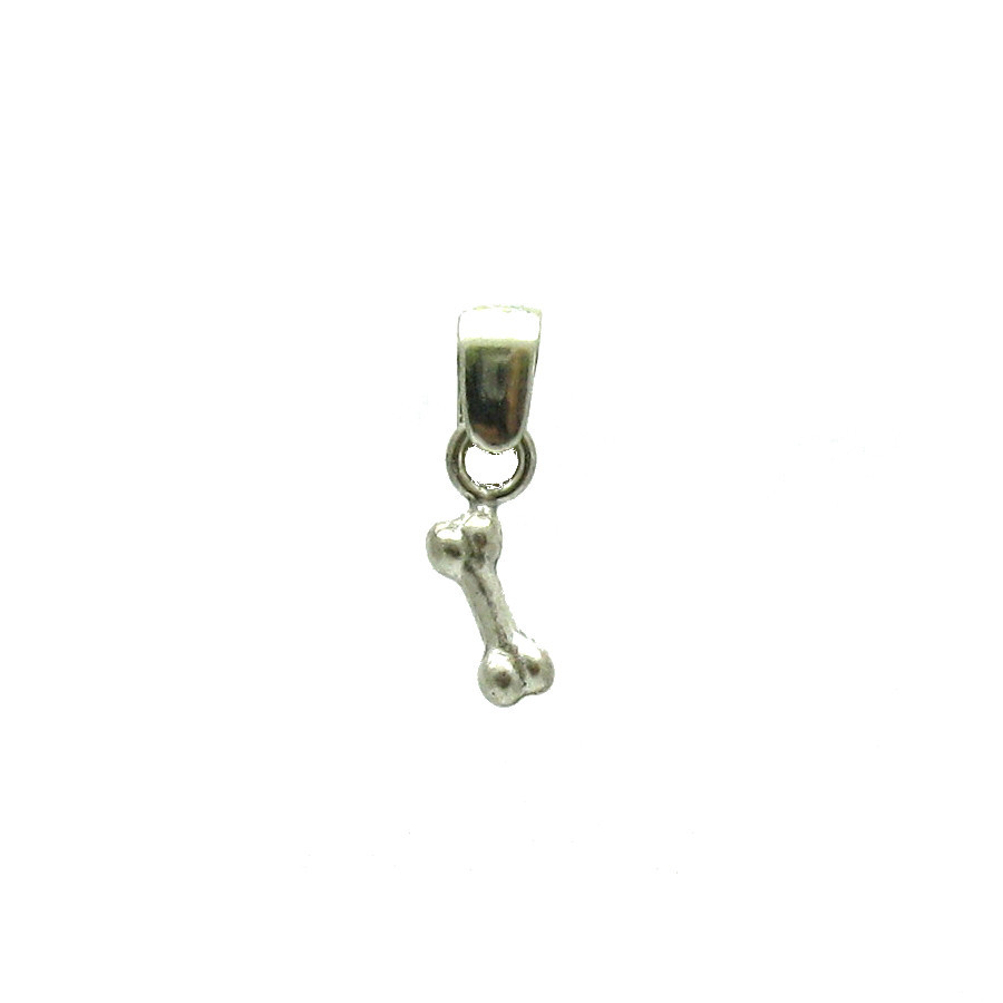 Sterling Silver Pendant Charm Hallmarked Solid 925 Small Bone Stylish Empress