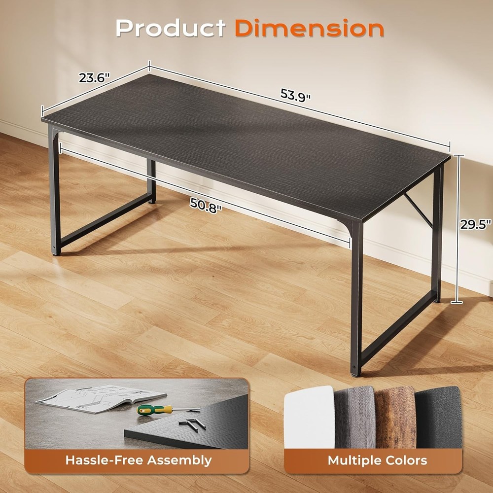 55" X 24" Computer Desk W/ Deeper Desktop Gaming Office Writing Work Desk