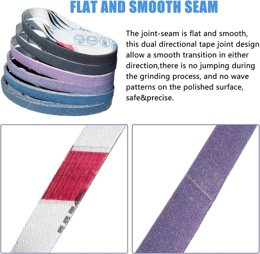 48 Pcs 1/2" x 12" Knife Sharpener Sanding Belts Kit,Replacement for Work Sharp