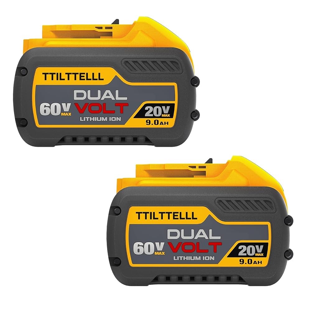 2 Pack 60V Battery 9Ah 60V Max Replacement Battery for DCB609 DCB606-2 DCB609-2