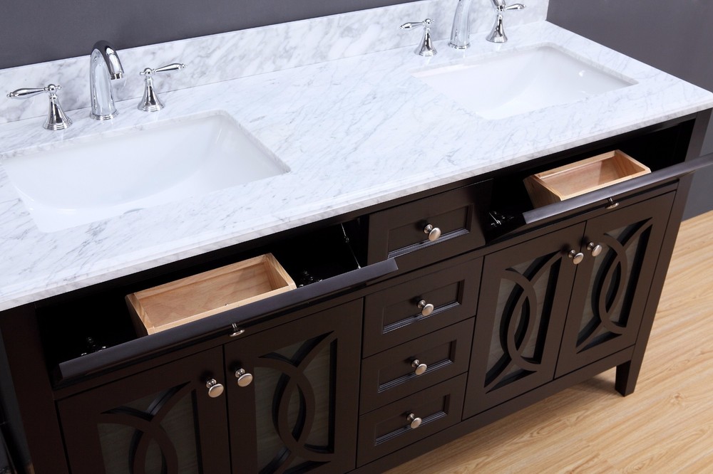 Bathroom Vanity - Transitional Bathroom Vanity Set - Double Sink - Rocca 60"