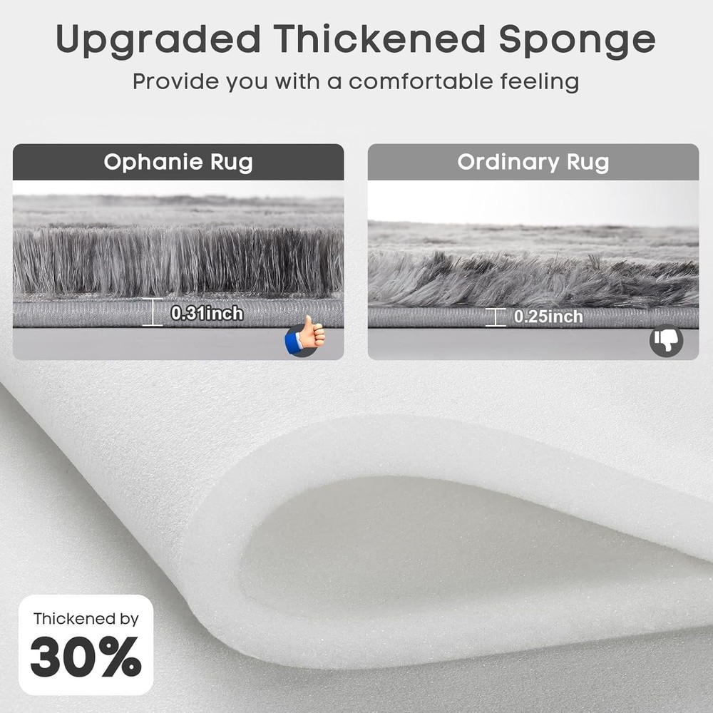 Ophanie Tie-Dyed Grey&White 8' x 10' (Rectangular), Tie-dyed Grey & White