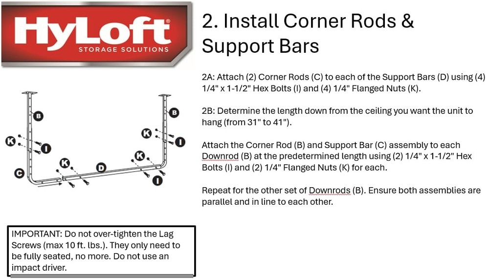 Ceiling Mounted Adjustable Shelf in White