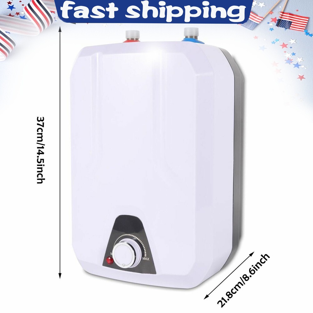 Electric Tankless Water Heater 1.5KW Mini Tank Point-Of-Use Instant Hot for RVs