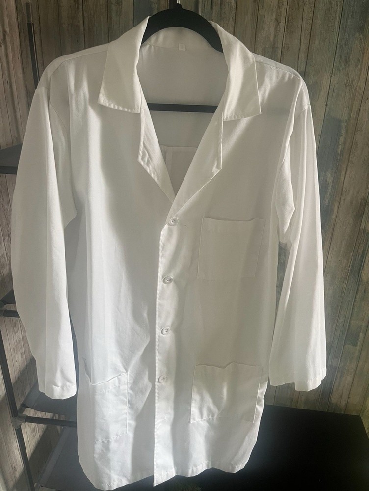 NEW Men's Lab Coat - White Size S