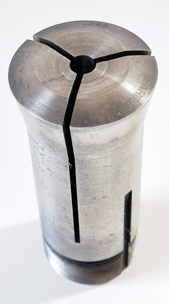 .245" HARDINGE 5C Round Collet External & Internal Threads USA Flat Top