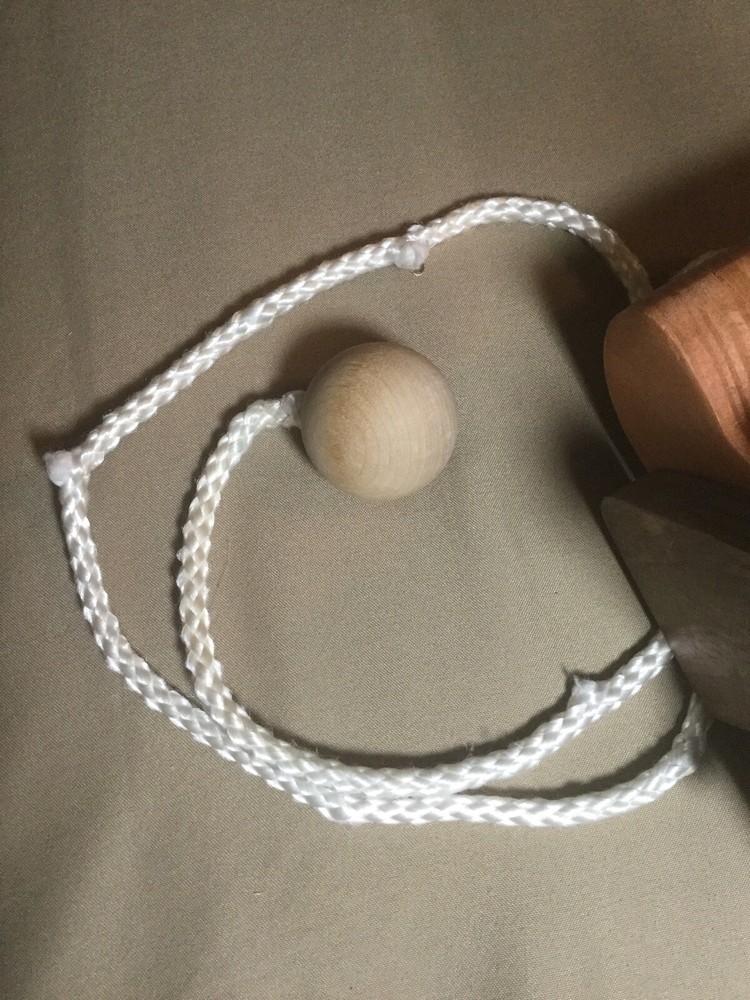 Wooden Dog Rolling Pull Toy Good Used Condition