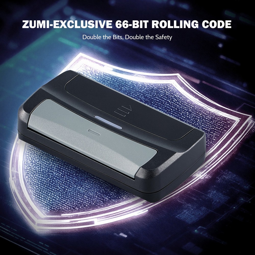 Zumi 1 Button Garage Door Opener Remote Control 100' Wireless Remote Replacement