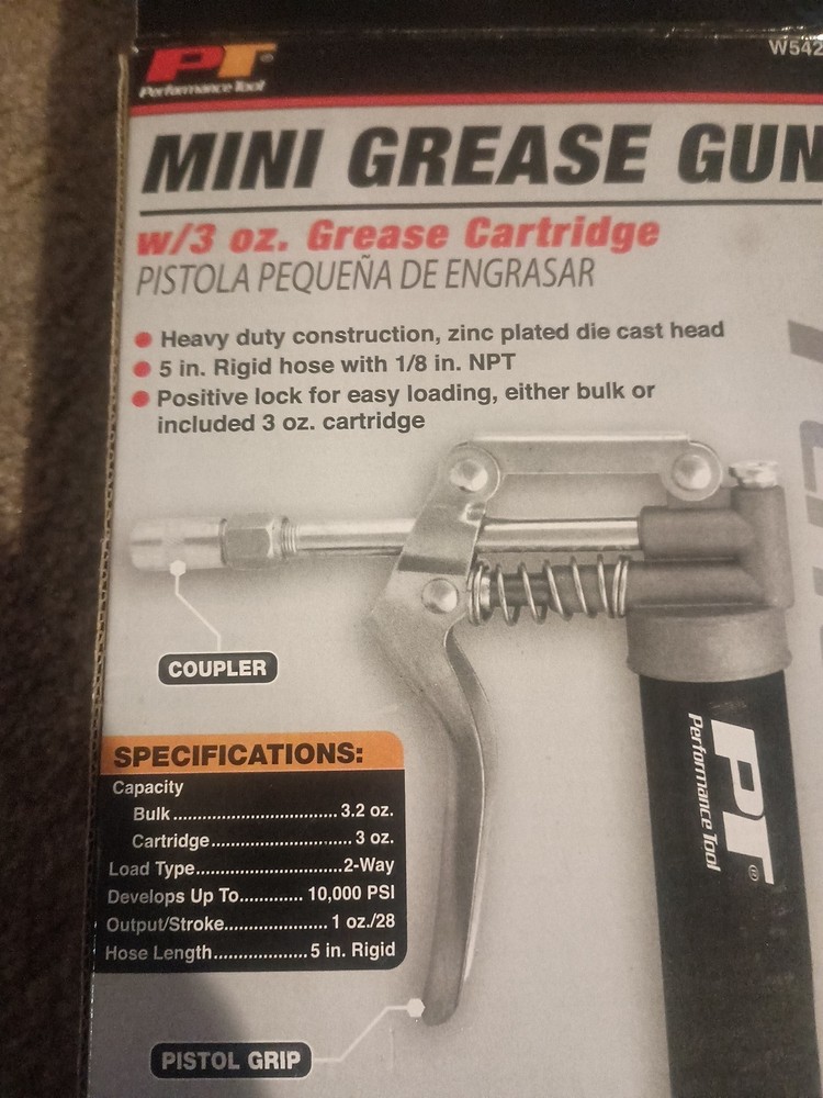 Performance Tool W54205 Mini grease gun